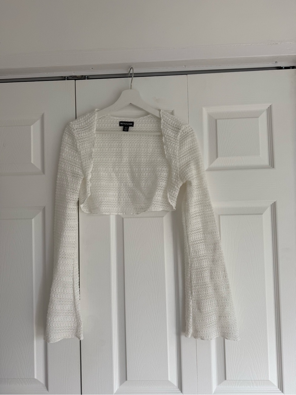 PrettyLittleThing White Crochet Bolero Shrug